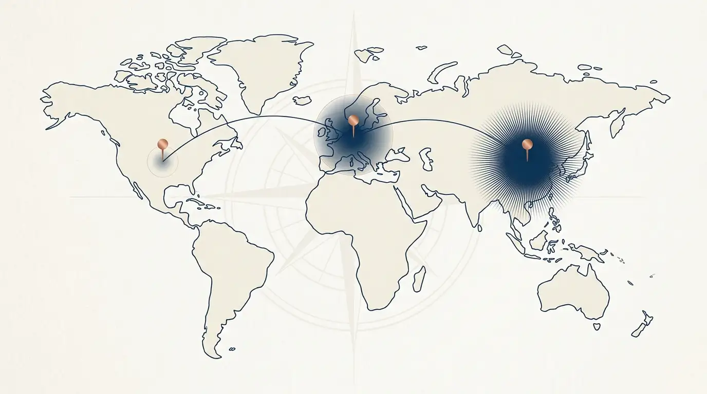 Mappa concettuale delle giurisdizioni di licenza per il gioco online ordinate per livello di vigilanza