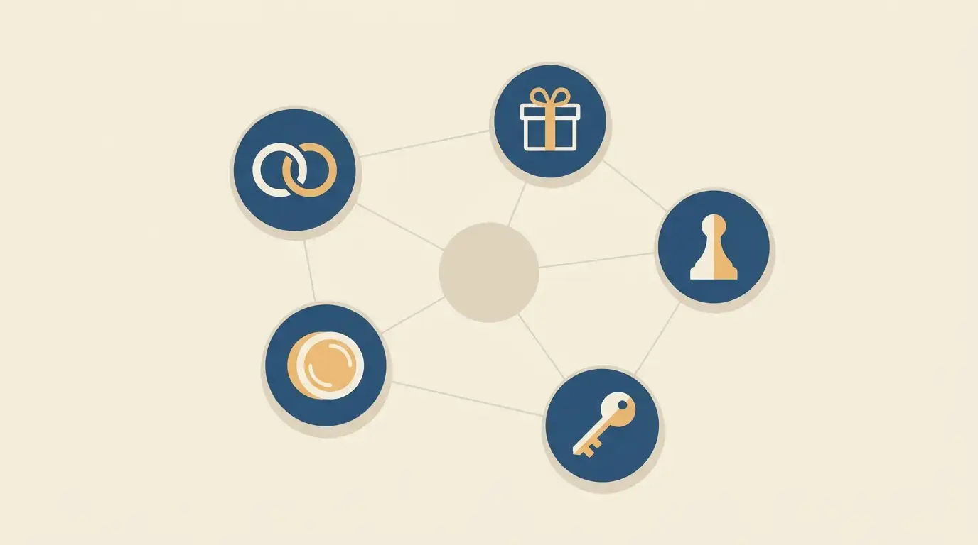 Visualizzazione concettuale dei cinque cluster motivazionali che spingono gli utenti italiani verso i casino non AAMS