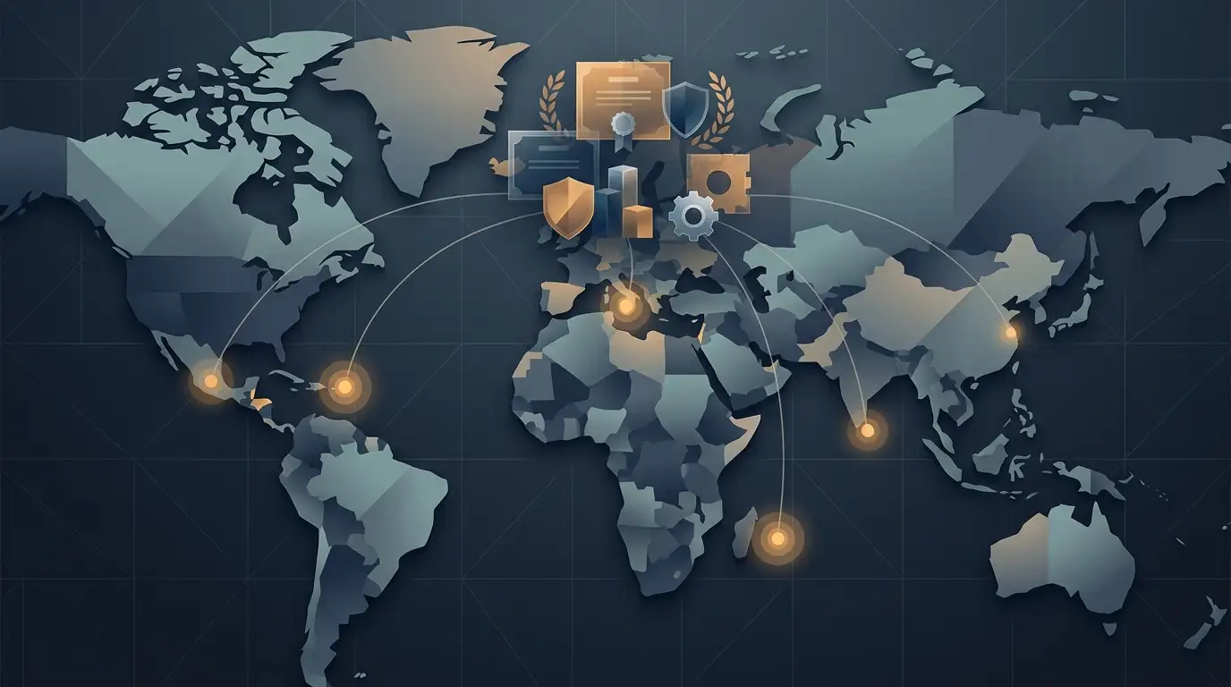 Mappa concettuale delle principali giurisdizioni di licenza di gioco online nel mondo